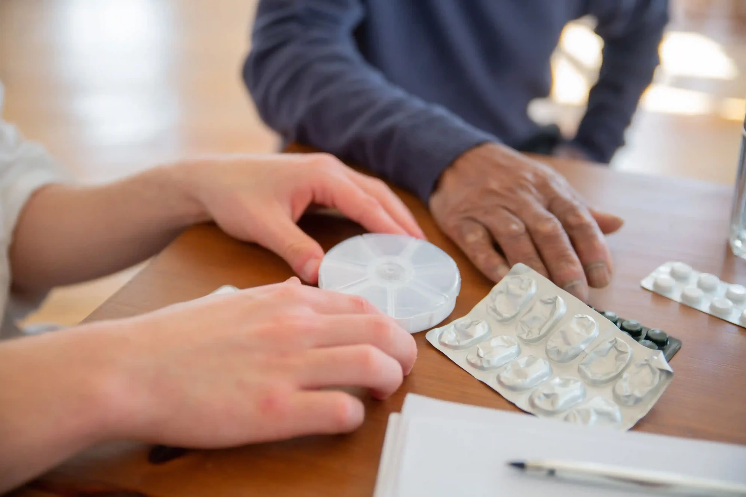 psychiatrist explaning medication to a patient